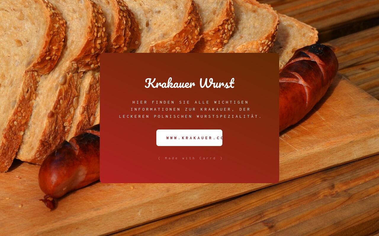 Die Krakauer Wurst